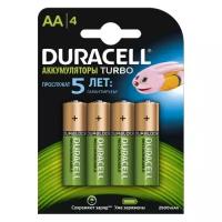 AA Аккумулятор DURACELL Rechargeable HR6-4BL, 4 шт. 2500мAч