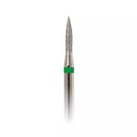 Бор стоматологический алмазный 104.245.100.016 зеленый 876 (цилиндр, стрельчатый конец) РосБел