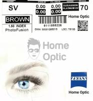 Линза Carl Zeiss 1.50 Single Vision PhotoFusion Brown DuraVision Platinum UV