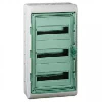 Распределительный шкаф Schneider KAEDRA (13986) 54 мод., IP65, навесной, пластик, зеленая дверь
