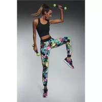Спортивные женские цветные легинсы для фитнеса свободного кроя BAS BLEU Glade, размер 46, цвет Разноцветный