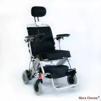 Кресло-коляска с электроприводом Мега-Оптим FS127 C подголовником (С системой регулировки)