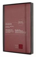 Блокнот Moleskine LE Leather Large, 192 стр., красный, в линейку