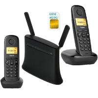Комплект SHOPCARRY SIM 283-2 стационарный сотовый радио телефон DECT GSM 4G 3G с двумя трубками