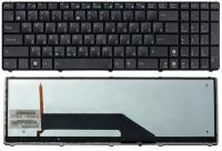 Клавиатура для ноутбука Asus K51AC русская, черная с подсветкой