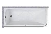 Карниз для ванной (Штанга) "Hitech-S усиленный" 1MarKa Elegance 160x70 Г-образный, угловой