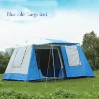 Большая кемпинговая палатка 10-12 местная, высокое качество, водостойкая, для большей компании, в палатка 1 зал и 2 комнаты.