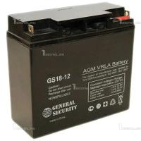 Аккумулятор General Security GS 18-12 (12В, 18Ач / 12V, 18Ah / вывод М5)