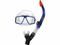 Комплект для дайвинга и подводного плавания маска Козюмель Про + трубка Аирент Про, синий
