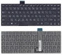 Клавиатура для ноутбука Asus X402CA черная без рамки, плоский Enter