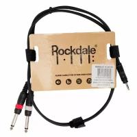 ROCKDALE XC-002-1M готовый компонентный кабель, разъёмы stereo mini jack папа x 2 mono jack папа длина 1 м