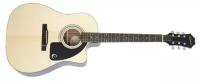 EPIPHONE AJ-100CE (PASSIVE) NATURAL гитара электроакустическая со стальными струнами, дредноут, цвет натуральный