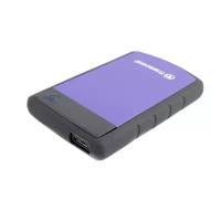 Внешний жёсткий диск HDD Trancend StoreJet 25H3P 1TB, 2.5", USB 3.0, противоударный, черный/фиолетовый (TS1TSJ25H3P)