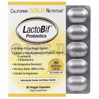 CALIFORNIA GOLD NUTRITION LactoBif Probiotic пробиотики 30 млрд КОЕ 60 вег капс