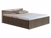 Двуспальная кровать Боровичи Кровать Мелисса Коричневое дерево ,1600 Х 2000 мм