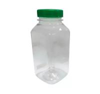 Бутылка ПЭТ 0,3л с широким горлом квадр. прозрачная - 1 шт.