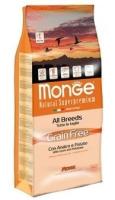 Monge - Сухой корм беззерновой для собак всех пород (утка с картофелем) Dog Grain Free 12 кг
