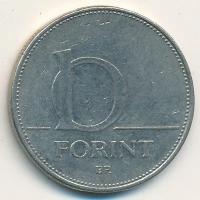 Венгрия 10 форинтов 2001 год