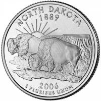 25 центов США 2006 Северная Дакота, штаты
