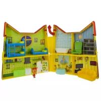 Кукольные дома | мебель 1TOY Игровой набор "Дом раскладной" 6 комнат, 14 предм.,1 фигурка-сюрприз Т19825