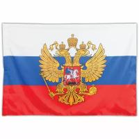 Флаг России 90х135 см, с гербом РФ, BRAUBERG, 550178,, RU02