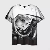 Мужская футболка 3D Гагарин 1 M