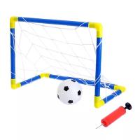 Ворота футбольные "Мини-футбол", сетка, мяч, насос, размер ворот 60х41х29 см