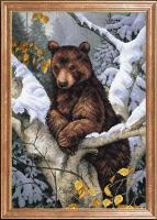 Схема для вышивания бисером Медведь на дереве МК-КС101
