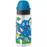 детские стаканы и бутылочки Emsa Детская бутылка из тритана "Осьминог" Drink2Go Tritan, 500 мл, прозрачный/синий