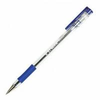 Ручка шариковая, резиновый грип, 1 мм, синяя