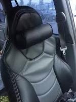Подушка на подголовник "Auto Premium", цвет: черный, 10 см. 77190