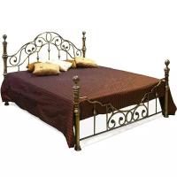 Кровать двуспальная TetChair Victoria + основание, античная медь, 140 x 200