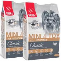 BLITZ CLASSIC ADULT MINI & TOY BREEDS CHICKEN для взрослых собак маленьких пород (7 + 7 кг)