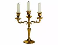 Канделябр "Варрас" под 3 свечи, золотой, 26 см, Boltze