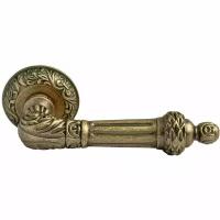 Дверная ручка на круглой розетке RUCETTI RAP-CLASSIC-L 4 OMB состаренная матовая бронза