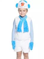Карнавальный костюм Снеговик размер 32 (Белый)