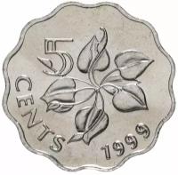 Монета Свазиленд 5 центов (cents) 1999 H222602