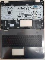 Клавиатура для ноутбука Asus GL551, GL551J черная, с верхней панелью