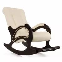 Кресло-качалка Комфорт (мод.44/Манго-002/Венге) белый без глянца
