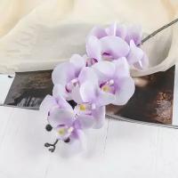 Цветы искусственные "Орхидея фаленопсис бархатистая" 10*90 см, сиреневый