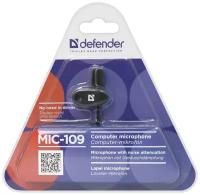 (202423) Микрофон Defender MIC-109 черный, на прищепке