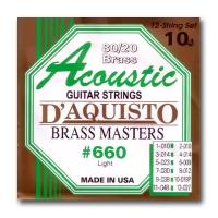 Струны для акустической 12-струнной гитары D Aquisto 660/L Light (12 шт)