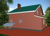 Проект жилого дома SD-proekt 15-0033 (138,7 м2, 9,09*11,95 м, газобетон 375 мм, облицовочный кирпич)