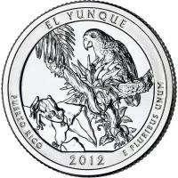 25 центов США 2012 Национальный лес Эль-Юнке, Пуэтро-Рико, 11-й парк