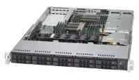 1028R-WC1RT Серверная платформа Supermicro 1028R-WC1RT 1U (2 x Socket R Xeon E5-26xx V3/V4 up 145W, C612, 16 x DDR4 DIMM, 10 x 2.5'' HotSwap, 8 x SAS3 Broadcom; RAID 0, 1, 5, 6, 10, 50, 60, 2 x PCI-E x16, 2 x Intel X540 10G, 700W 1+1, IPMI, P/N: SYS-1028R-WC1RT