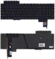 Клавиатура для ноутбука Asus ROG G752VM черная без рамки, красная подсветка