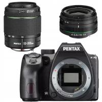 Зеркальный фотоаппарат PENTAX K-70 + два объектива DA L 18-50 WR + DA 50-200 ED WR черный