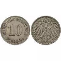 Германия 10 пфеннигов 1909 (E) нечастая