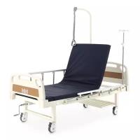 Медицинская кровать механическая Мед-Мос Е-17В (ММ-1014Д-05) с матрасом