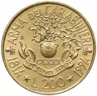 Монета Италия 200 лир 1994 "180 лет карабинерам" Z112803